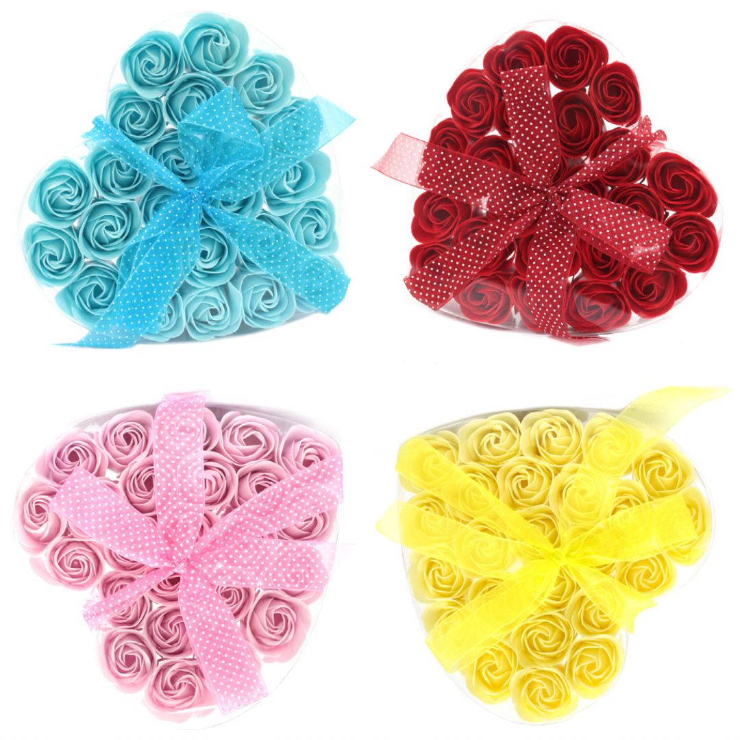 soap flowers bouquet heart