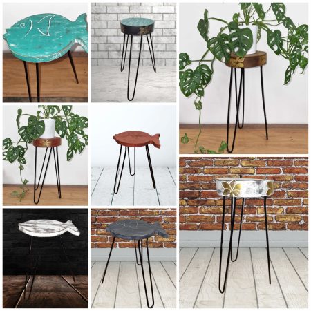 wood plant stand tables