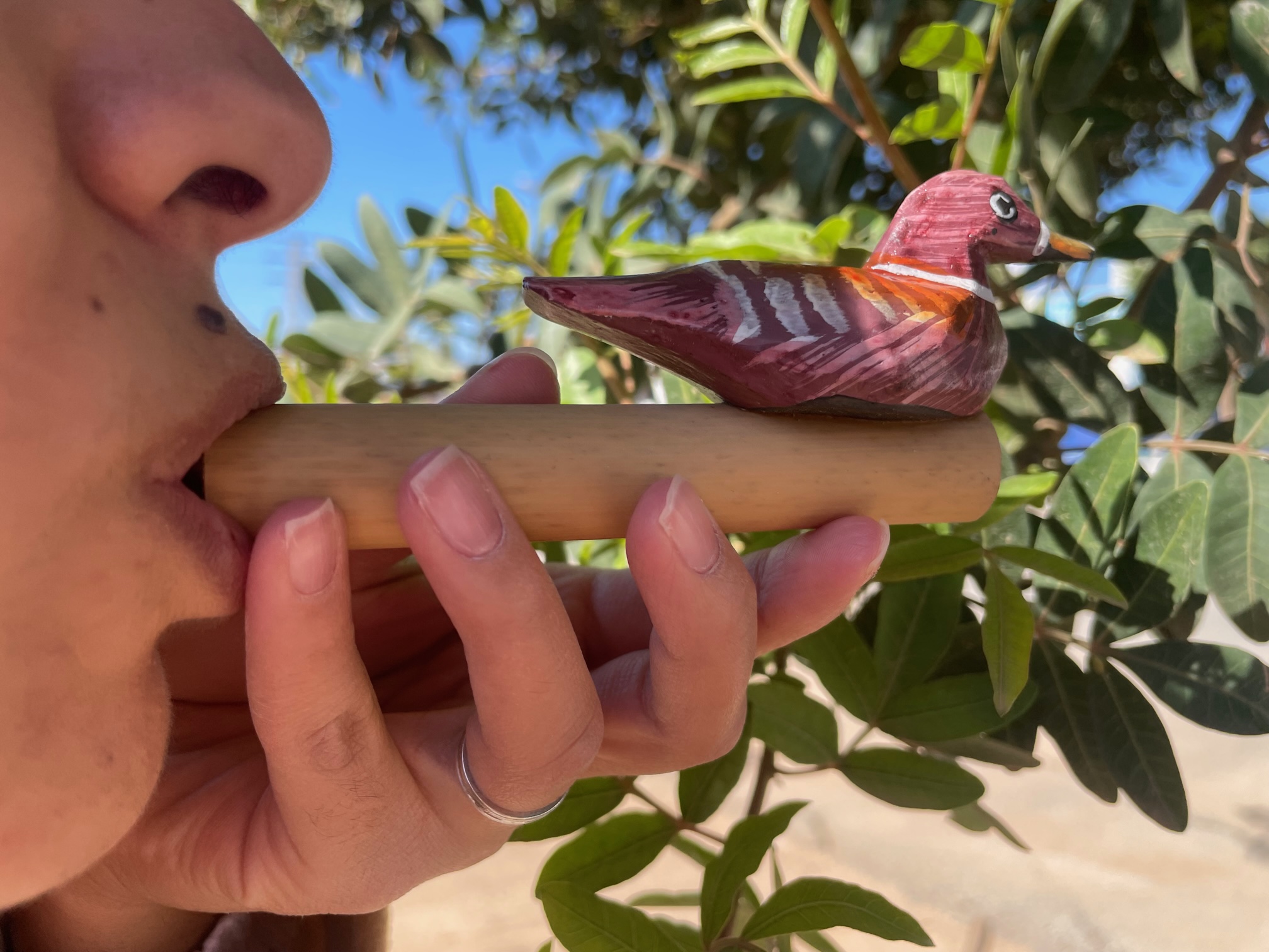 Hand Made Bamboo Bird Whistle & Duck Caller - Image 4