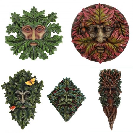 Green Man Wall Plaque Decor Garden Ornament
