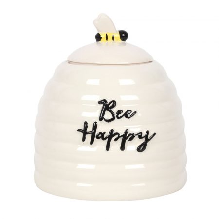Bee Happy Ceramic storage jar