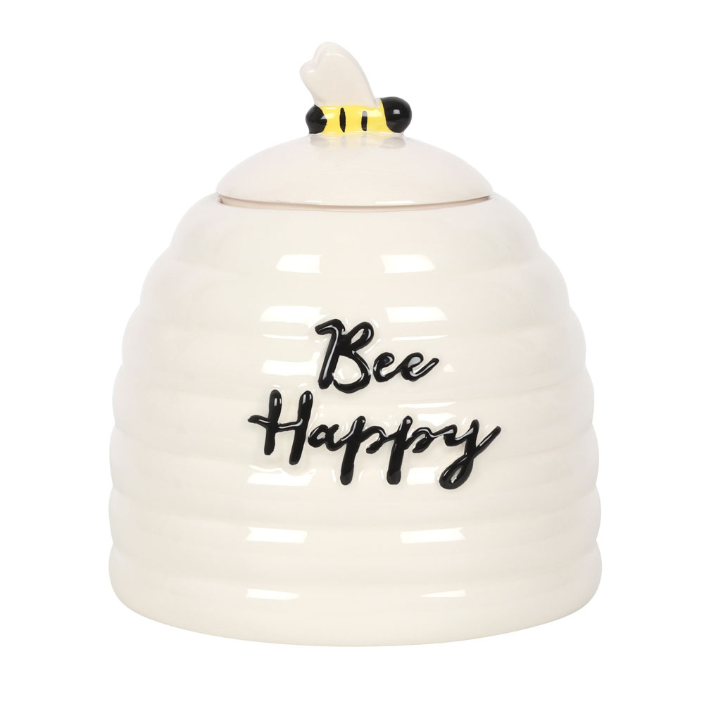 Bee Happy Ceramic storage jar