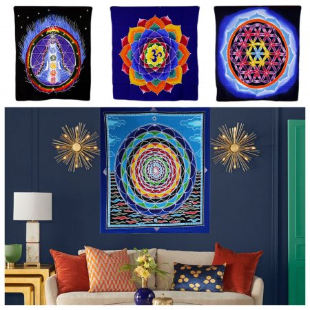 wax batik mandala wall hanging