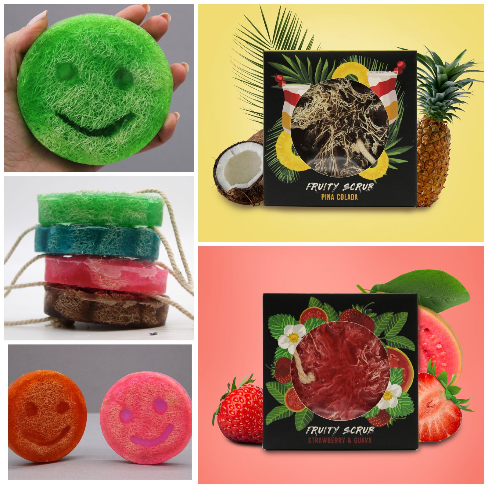 LOOFAH SCRUB soap on a rope