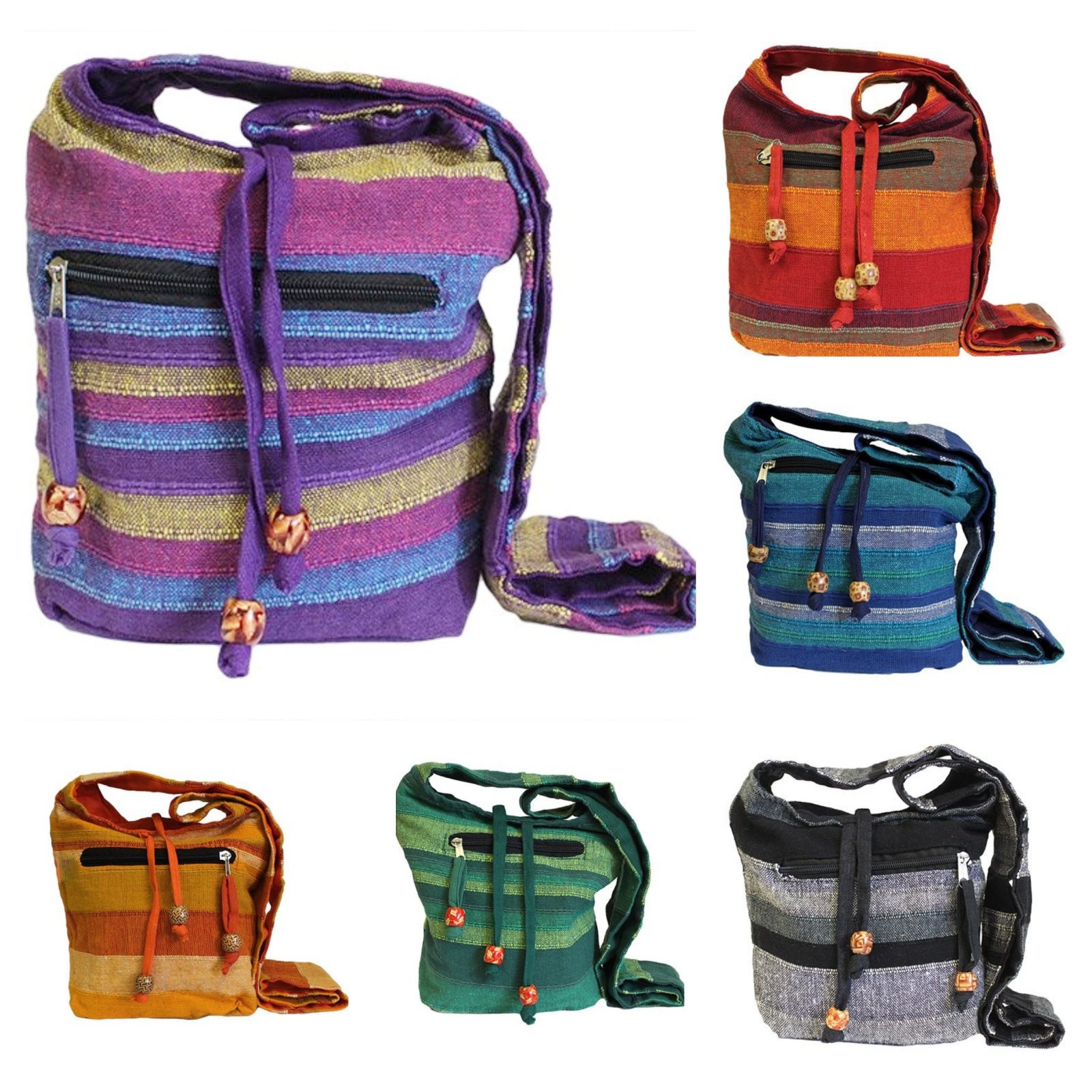 nepal cotton sling boho bag