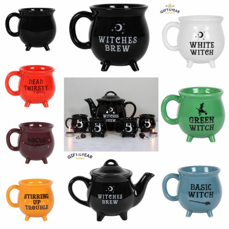 cauldron mugs and tea pot set