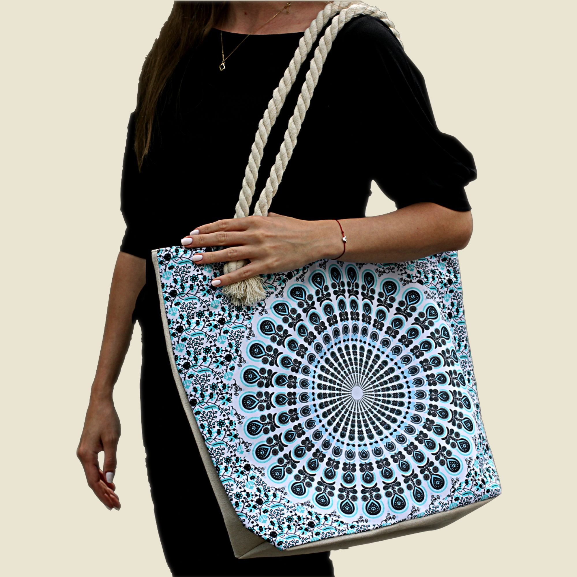 Rope Handle Bag - Mandala Psychedelic Prints - Image 2