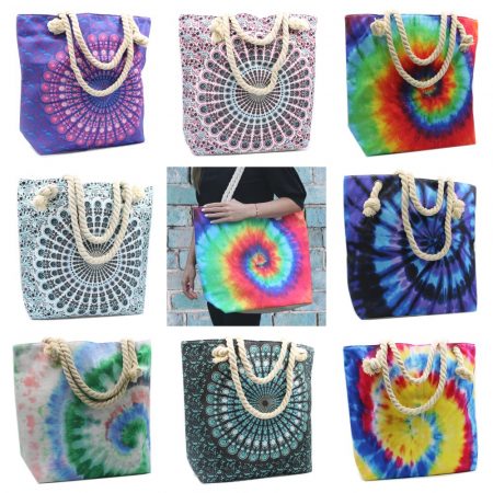 Rope Handle Bag - Mandala Psychedelic Prints
