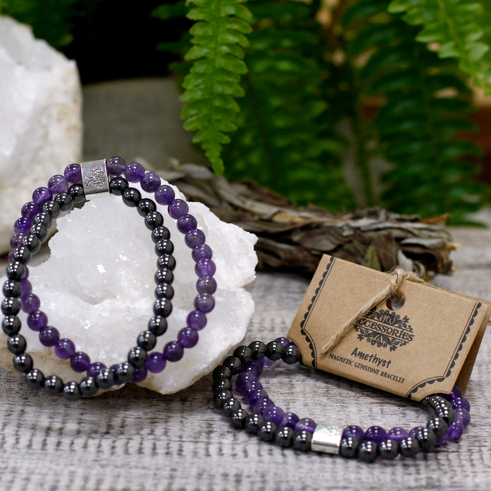Magnetic Bracelets with Hematite Gemstones - Image 2