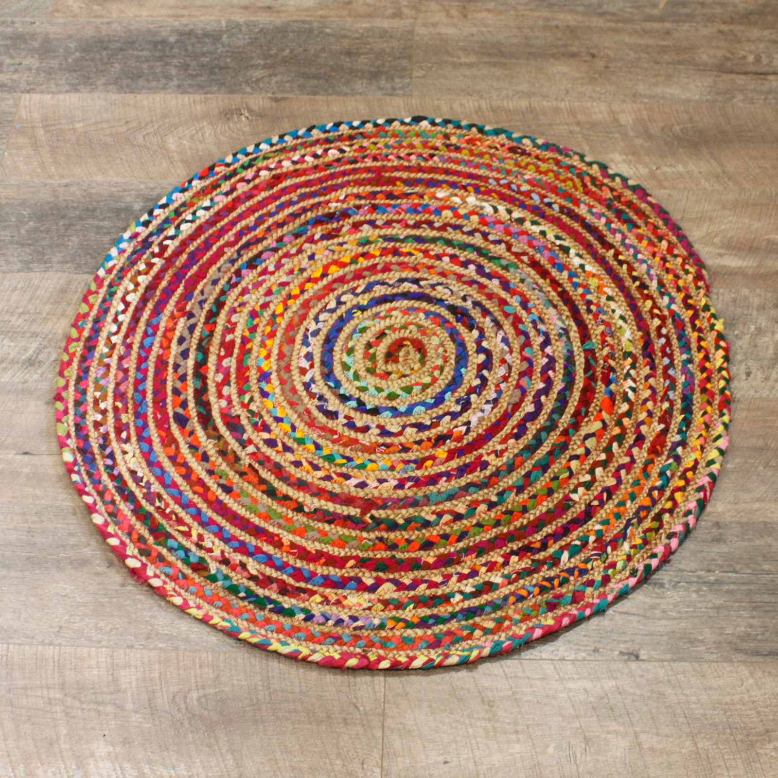 Woven Recycled Round Mat - Image 2