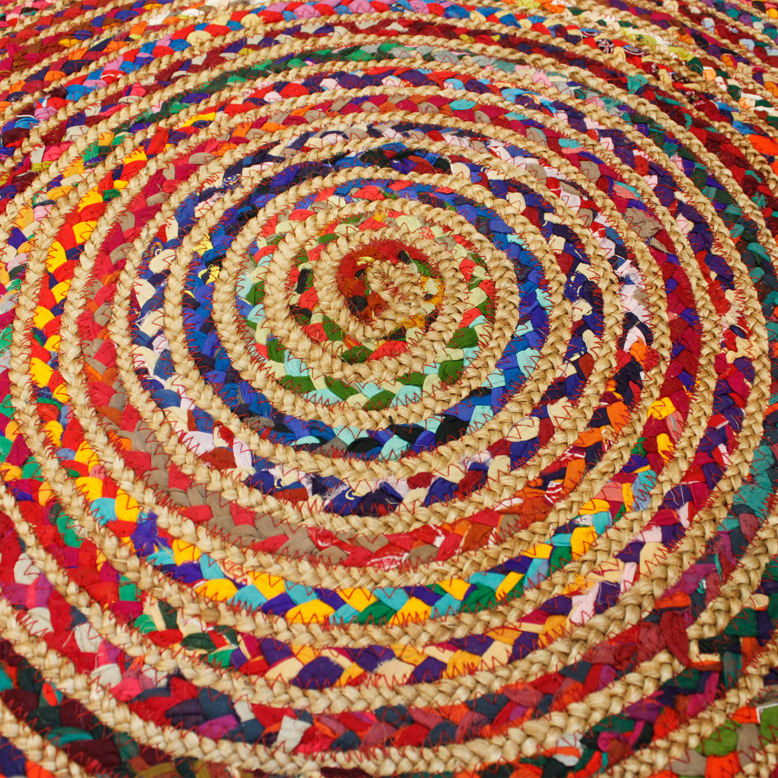 Woven Recycled Round Mat - Image 3
