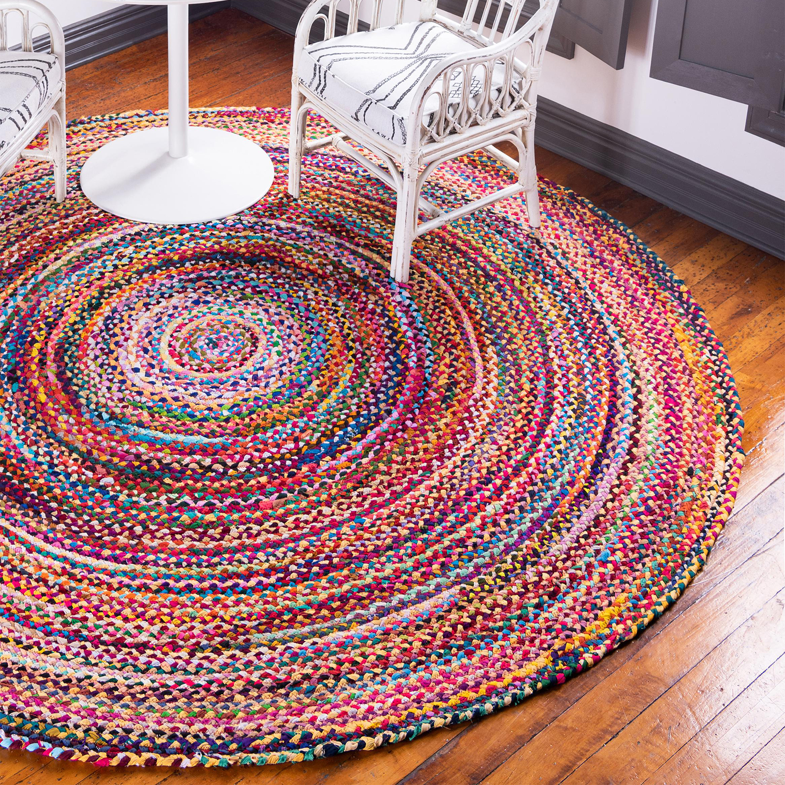 Woven Recycled Round Mat - Image 5