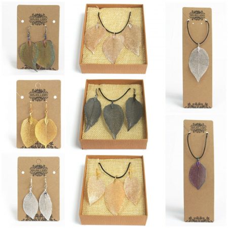 pressed leaf jewellery