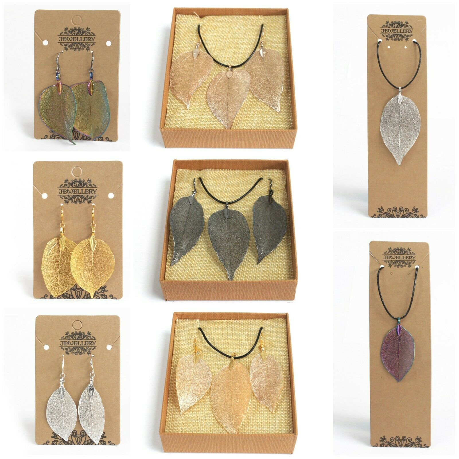 pressed leaf jewellery