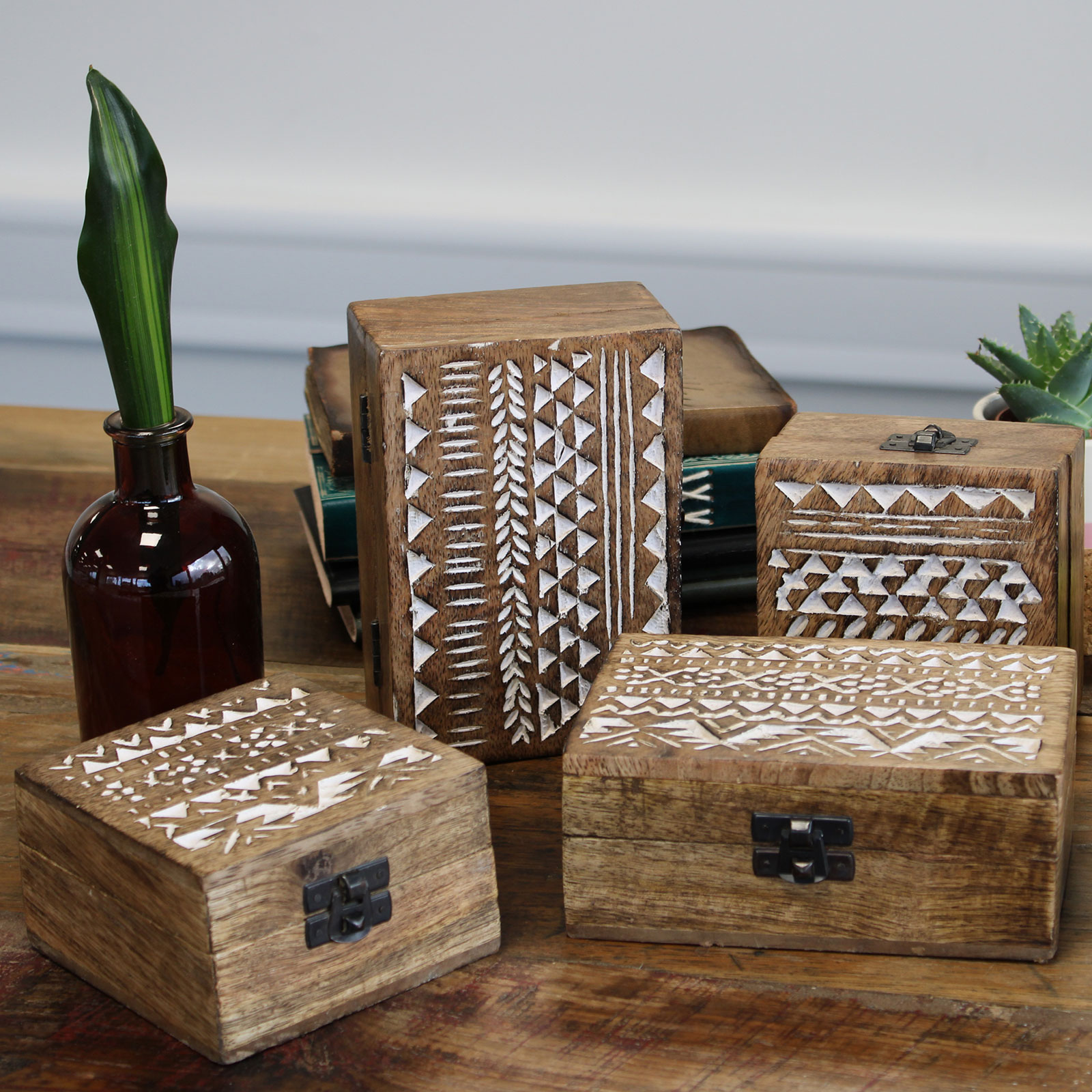 wood boxes