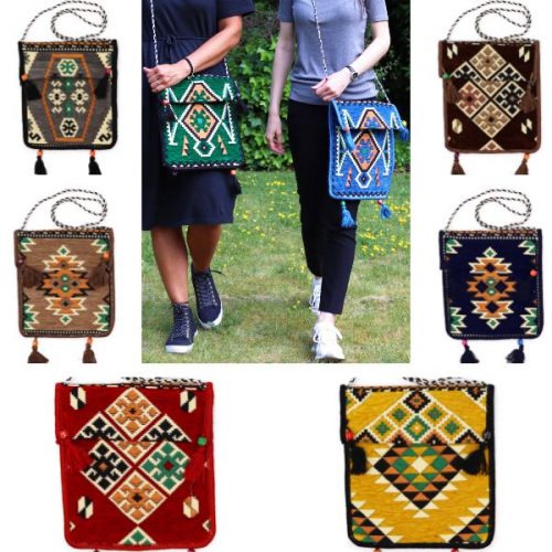 colourful kilim messenger festival bags