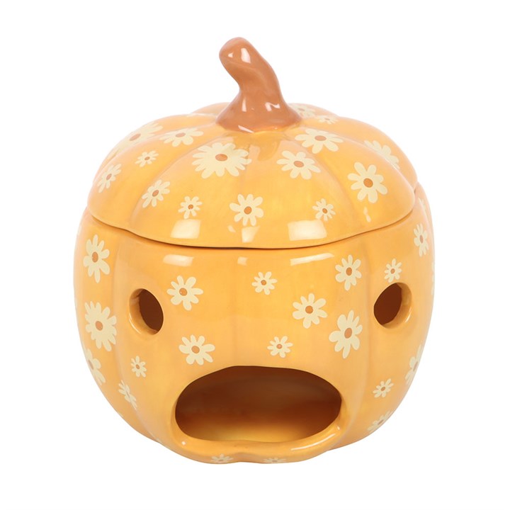 Groovy Floral Pumpkin Oil Burner - Image 4